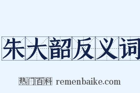 朱大韶反义词是什么意思的图片